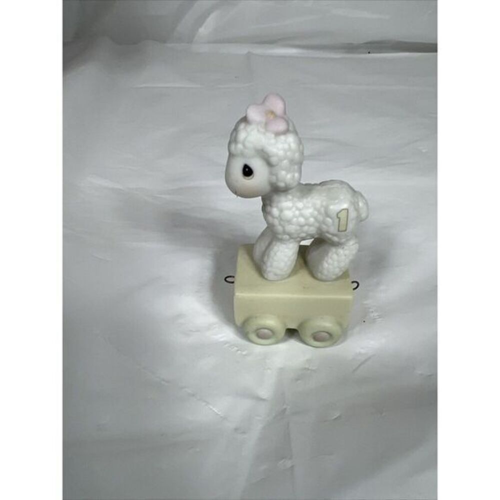 Precious Moments 1985 "Happy Birthdayโ Little Lamb" 1st Birthday Train 15946